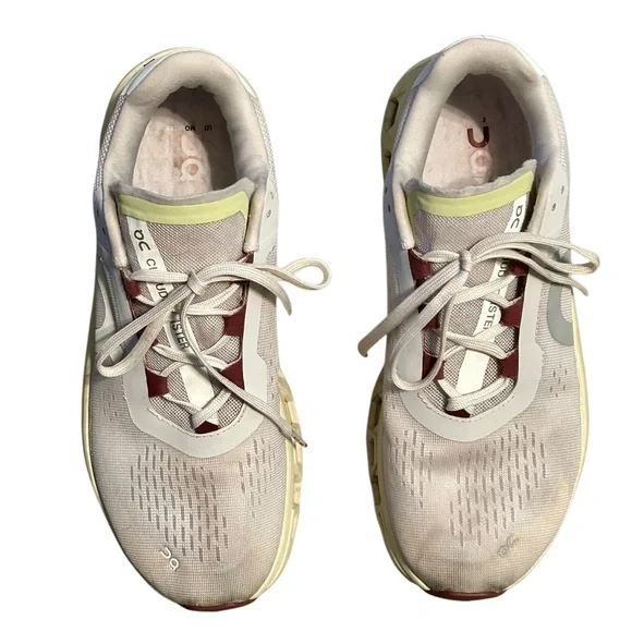 On Running Cloudmonster Running Sneaker Frost Acacia light gray yellow 9.5 - Picture 4 of 11